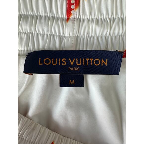 Louis Vuitton Red Bleached Bandana Monogram Swim Shorts - Picture 3 of 8
